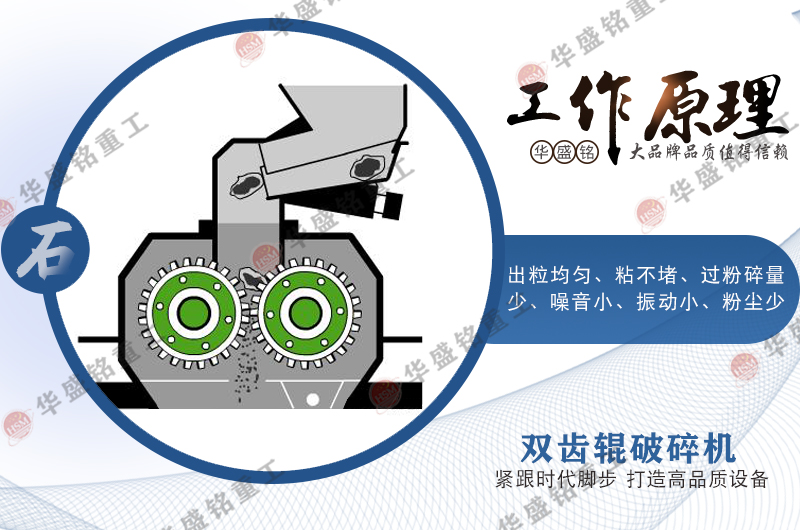 硅錳礦硅鐵礦破碎選華盛銘齒輥破碎機(jī)顆粒多出粉少